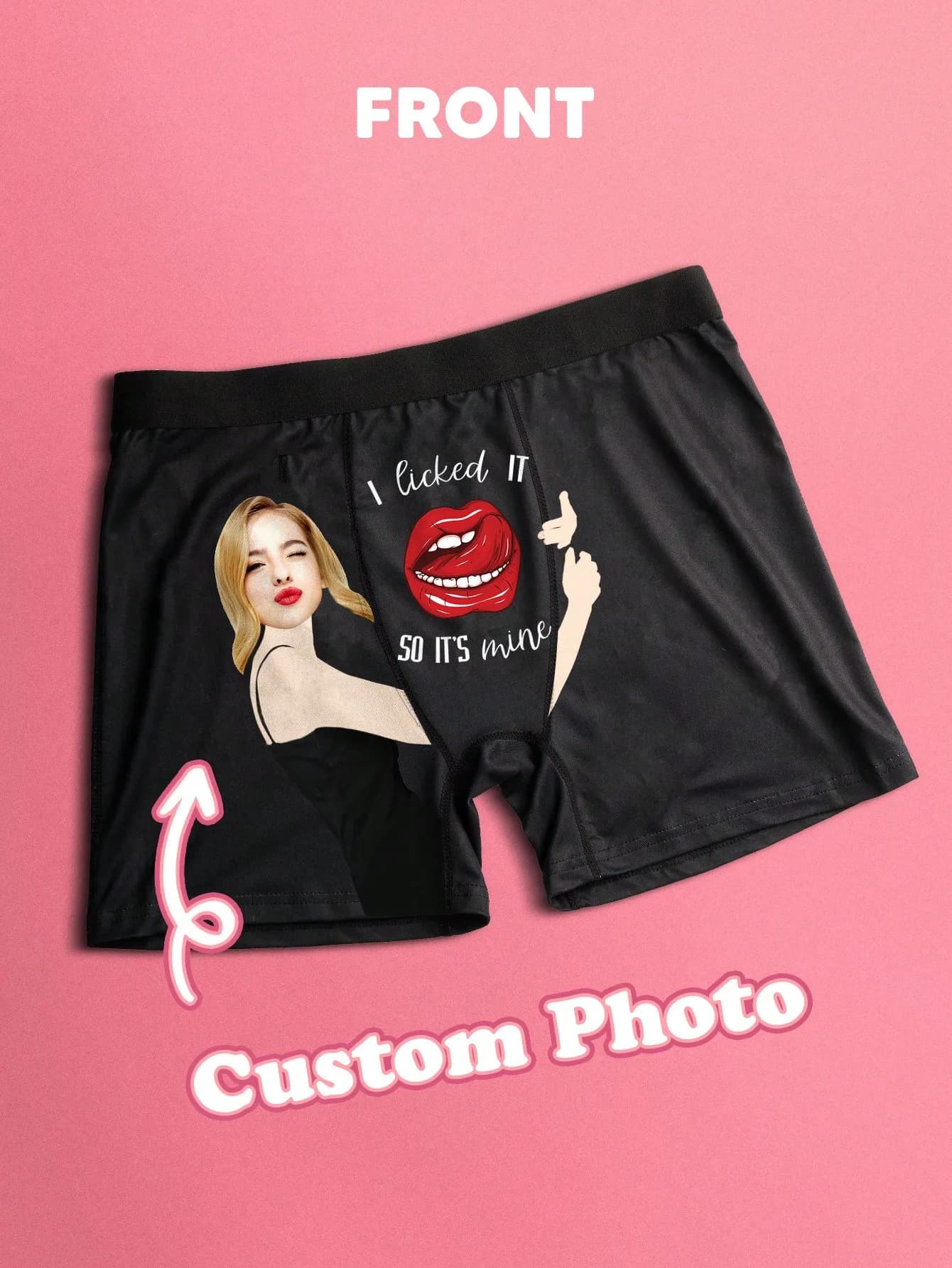 Boxer personalizzato con foto per uomo, regalo di San Valentino per fidanzato, marito, anniversario, matrimonio, regalo divertente per lui