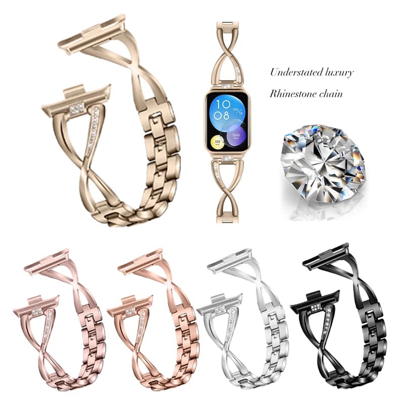 X-shaped stainless steel bracelet for Xiaomi Redmi Watch 4 5 women's bracelet Correa for Xiaomi Mi Band 8 Pro 9Pro