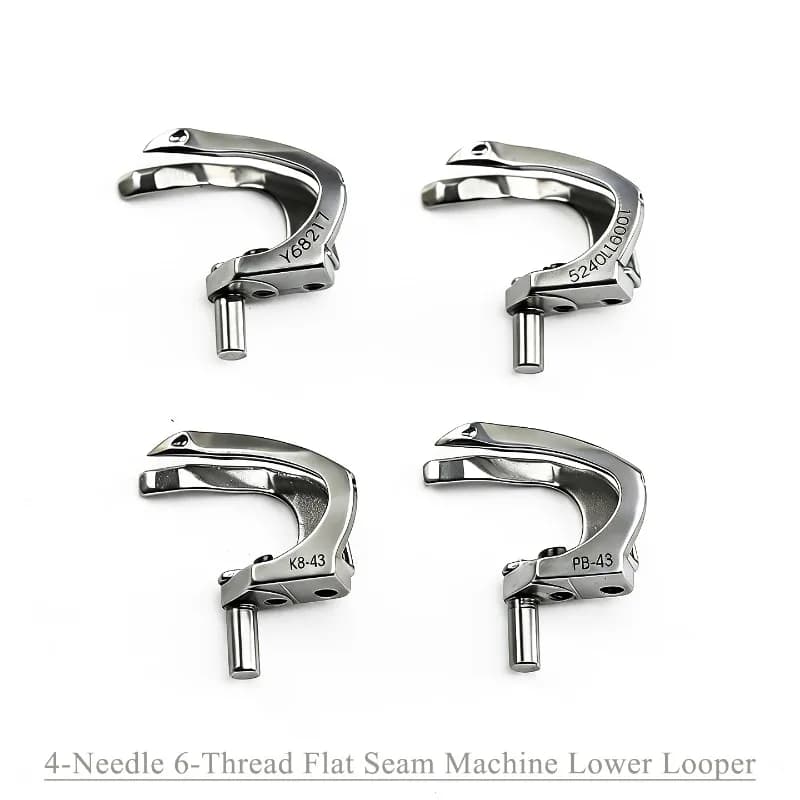 Ganci per macchina da cucire a punto piatto a 4 aghi e 6 fili, inferiore per Yamato FD62, Xingrui FW740, Baoshi NT67, Mingjiang MJ62