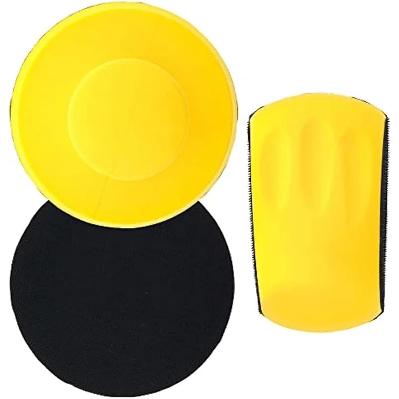 Blocco per levigatura manuale con fissaggio a strappo, levigatrici manuali per legno, blocchi per levigatura rotondi e a forma di topo