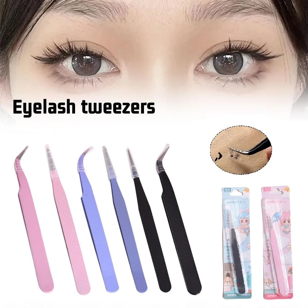 Stainless Steel Pliers for Fin Eyelashes - Multifunctional Tool for Nail Art, Decorations and Scrapbooking