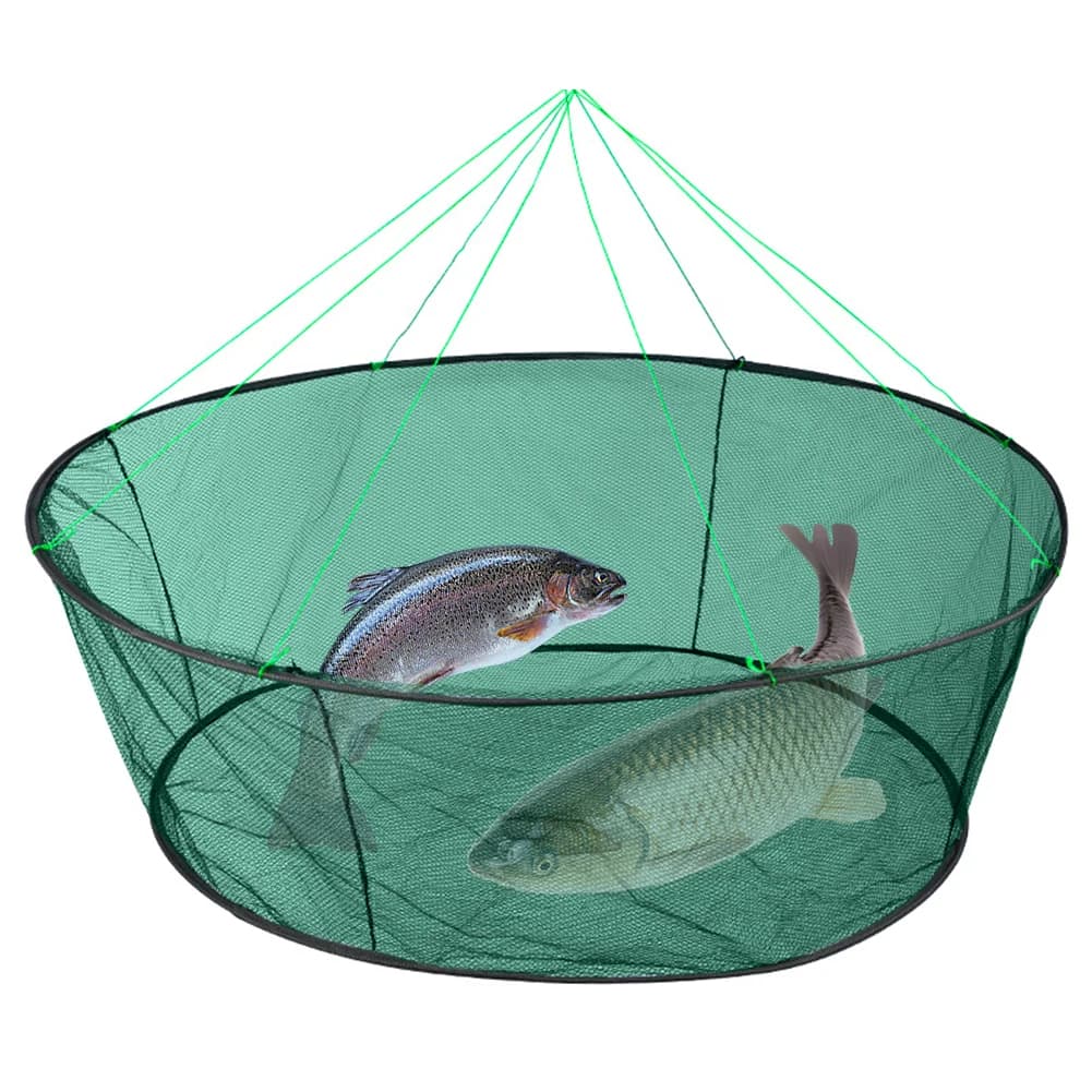 Rete da pesca pieghevole portatile Rete da pesca piegata a rete Esche Trappola Cast Granchio Gabbia per gamberetti Gadget da pesca Strumento per pesci a rete