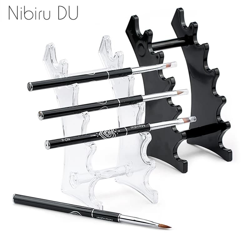 1 set portaspazzole per unghie supporto per salone portapenne accessori pennelli per strumento manicure portaspazzole per nail art in acrilico portaoggetti
