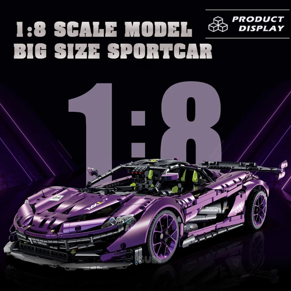 1:8 Bilancia Supercar Modello Building Block MKLUN P1 Tecnico di Montaggio Auto Mattoni Ad Alta Tecnologia Decorazione Set 3568PCS Giocattolo Del Capretto Per Il Regalo