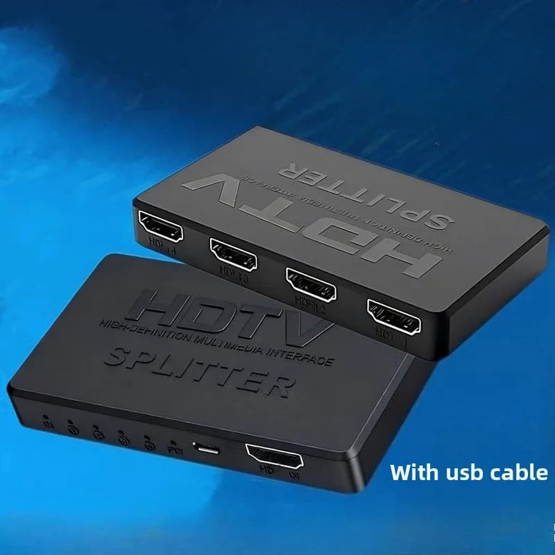 4K HD Splitter 1 In 4 Out HD HUB Video Switcher HD-Compatible Cable Adapter For Xbox PS4 Laptop Monitor TV Box Projector