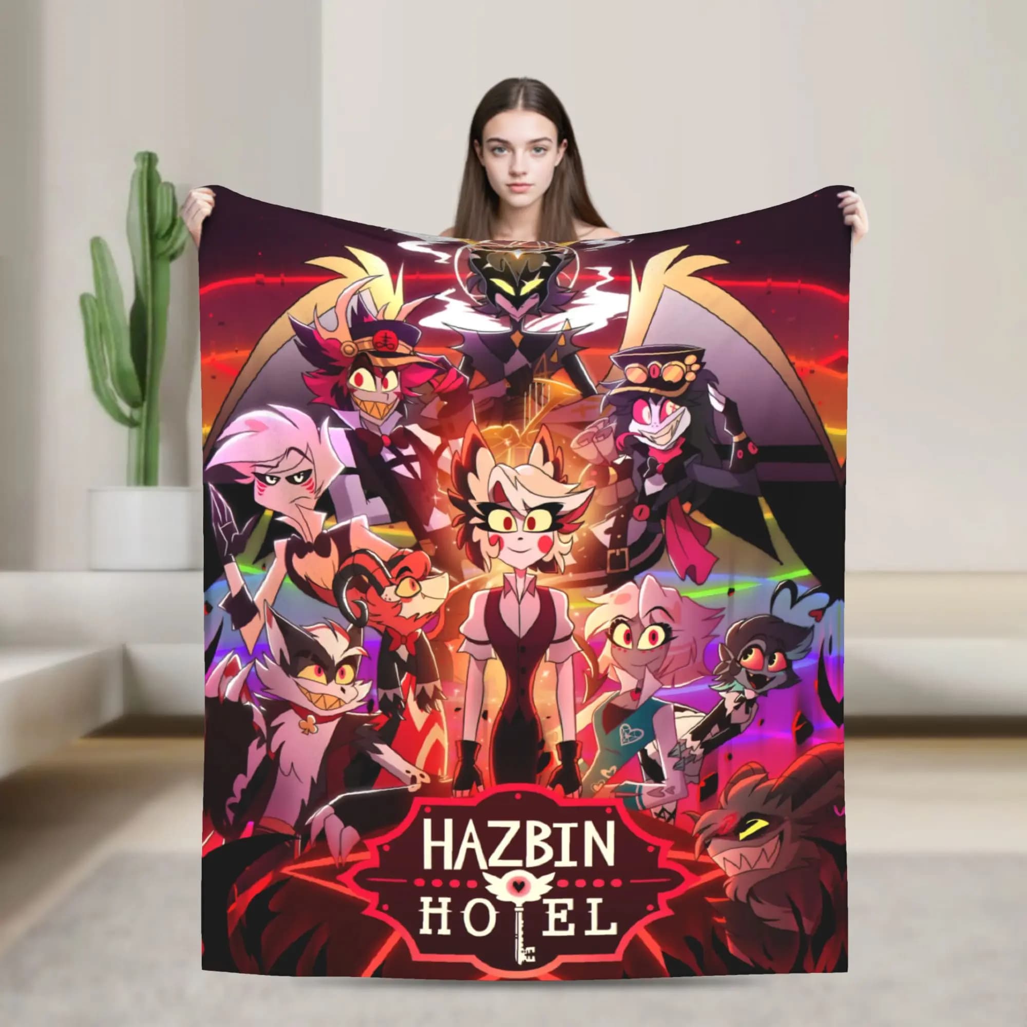 H-Hazbin Hotel season 2 Blanket Quality Super Soft Throw Blanket Winter Travel Bedroom Novelty Bedspread