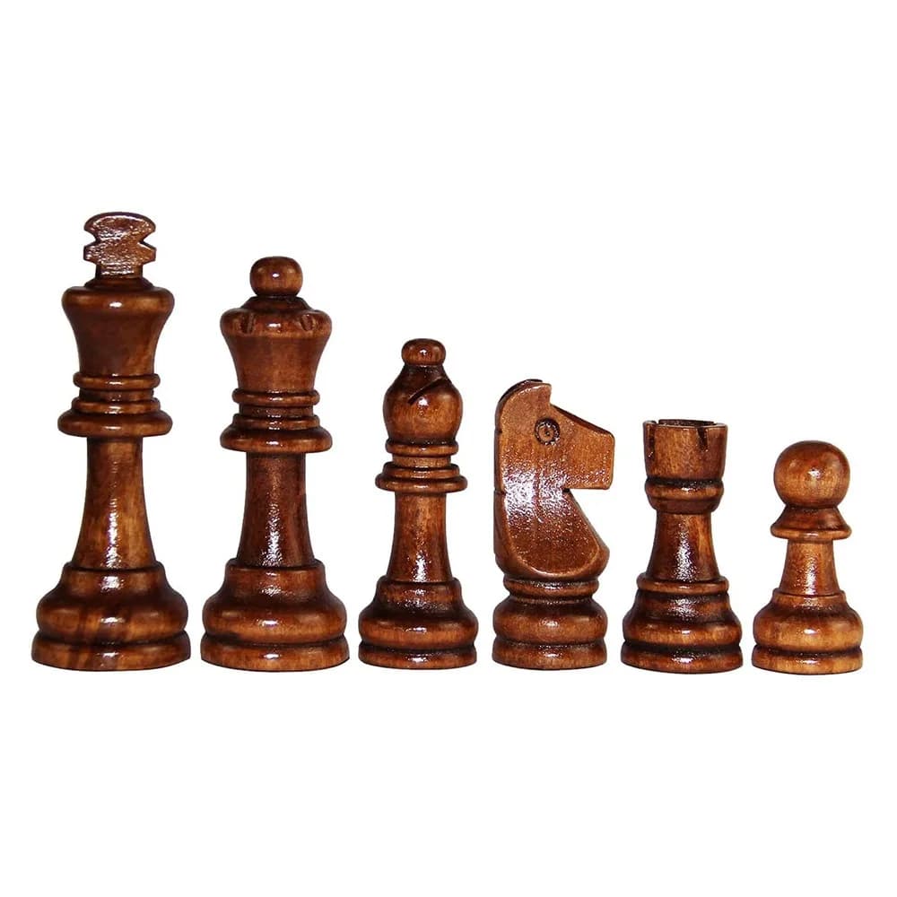 Set di Scacchi in Legno da 32 Pezzi, 2,2 Pollici, con Cuscinetti Protettivi, Gioco di Scacchi Standard per Tornei