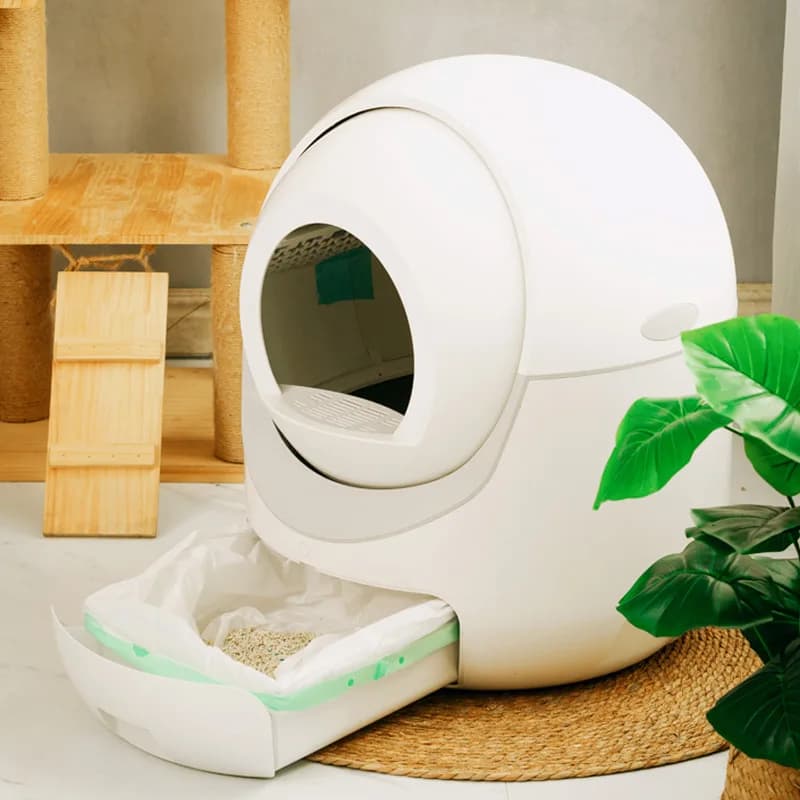 Lettiera per gatti intelligente personalizzata, toilette per gatti chiusa di grandi dimensioni, pala elettrica per merda, scatola lettiera per gatti automatica APP