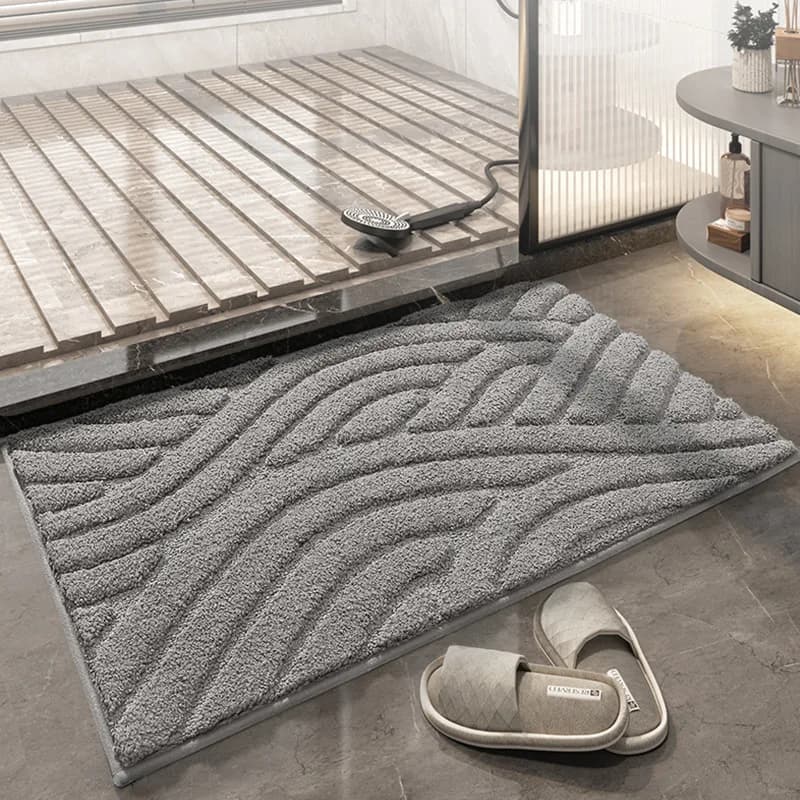 Inyahome tappetino da bagno Extra addensato tappetino da bagno tappeti per lavabo bagno vasca da bagno lato in microfibra solido tappeto da toilette di grandi dimensioni
