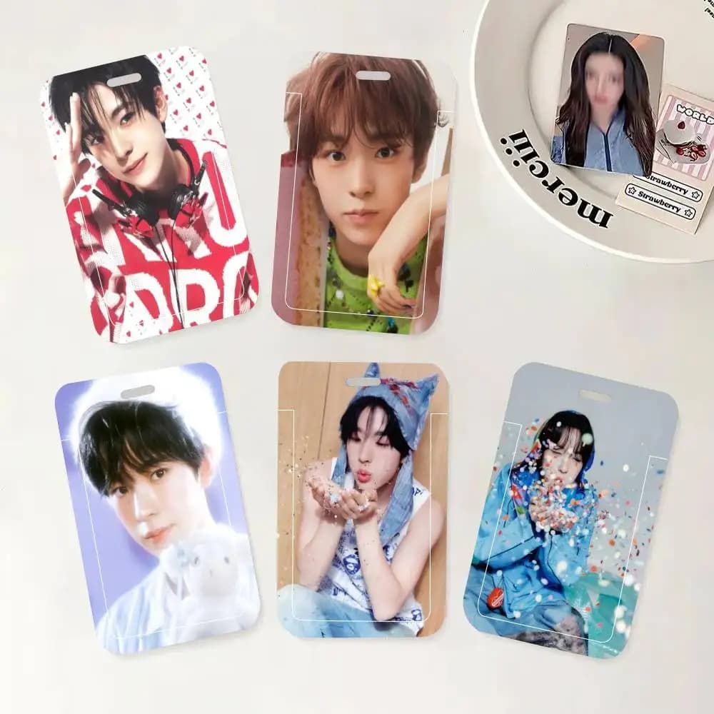 Porta ID Kpop Yushi NCT con cordino da collo, porta badge, laccetto, portachiavi, custodia per credenziali da lavoro, regalo