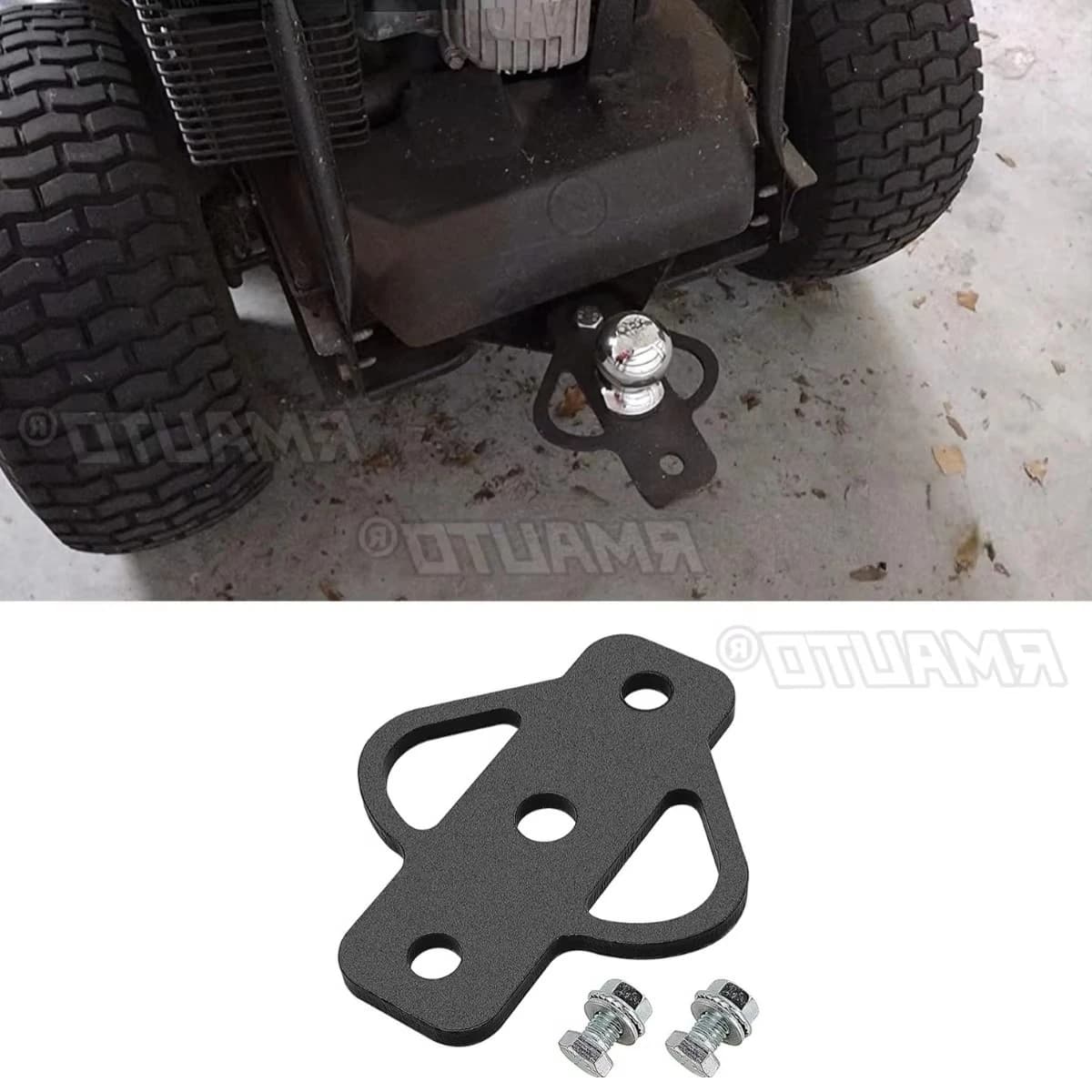 Per trattore, carrello da golf, tosaerba, bullone, palla da traino, installazione, adattatore per gancio per rimorchio a tre vie