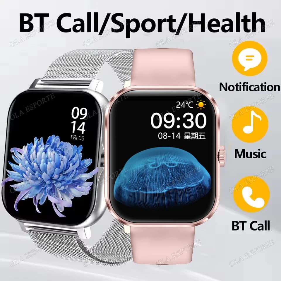 New Smartwatch 2026 with Vocal Assistant, Cardiaca Frequency Monitoring, Blood Oxygen, Sleep, BT Calls, Waterproof, For Men and Women