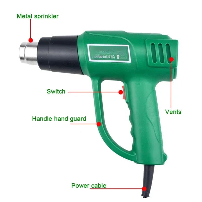 2000w 220V Pistola ad aria calda Pellicola Temperatura costante Cottura d'aria calda di calore elettrico