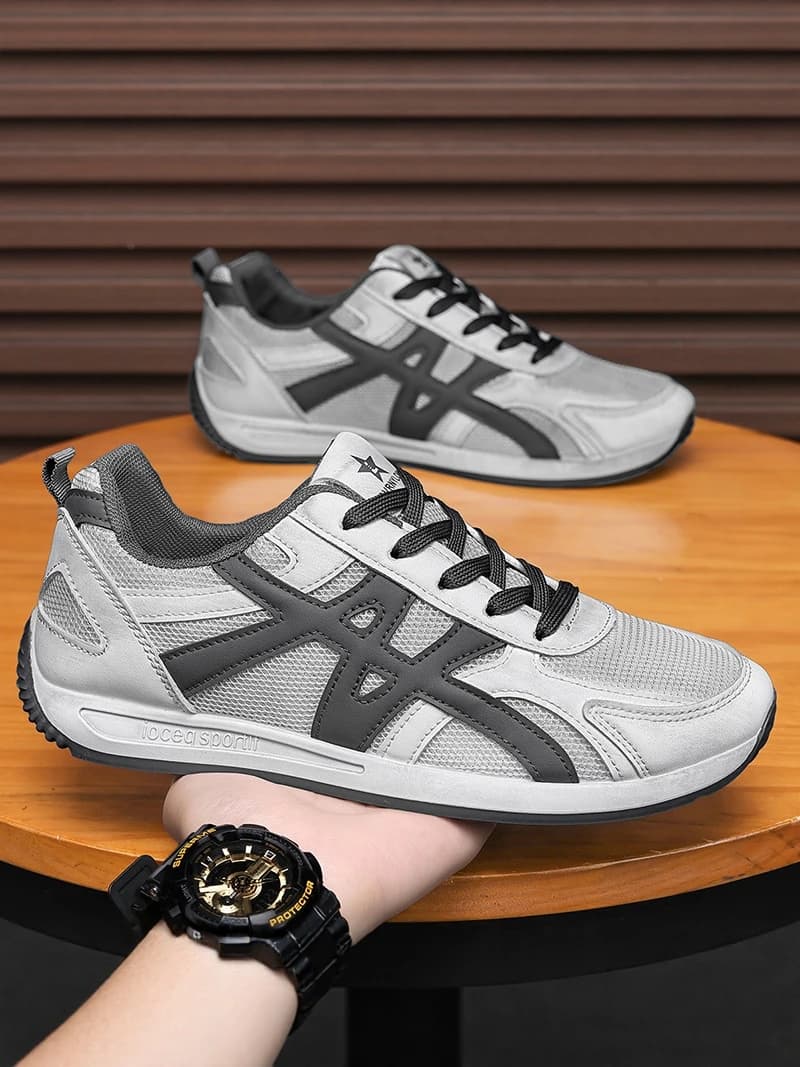 Scarpe da Corsa Traspiranti da Uomo, Sneakers Leggere Estive in Mesh, Modello Trendy con Suola Morbida Antiusura per Sport Casual