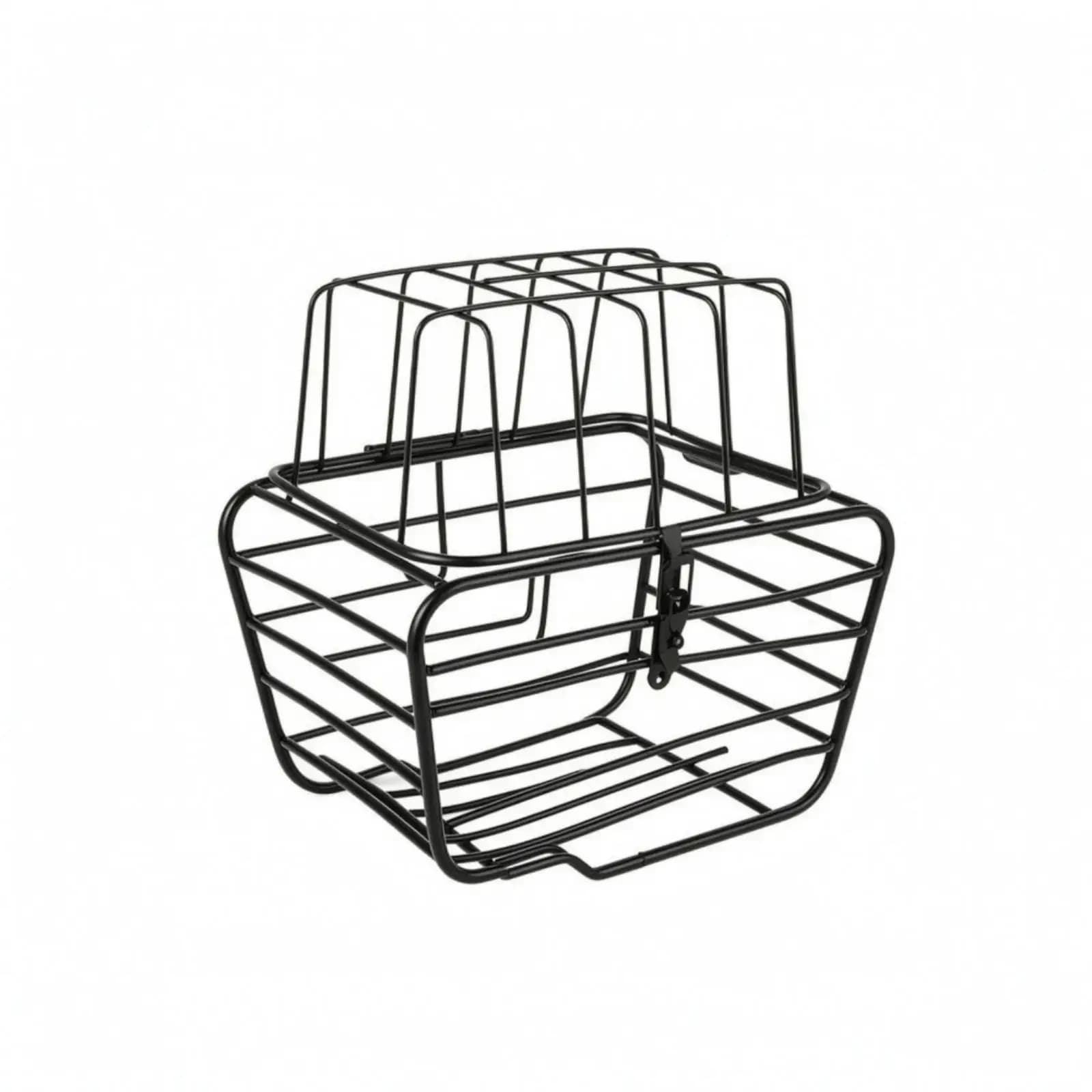 Small Dog Bicycle Carrier Basket Steel Rear Rack Pet Basket for Puppy Bike Ride Folding Guard Frame for Safe Outdoor Transport