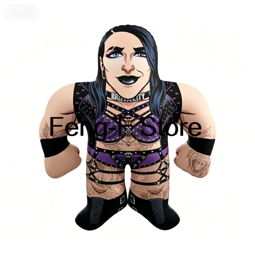 Cuscino 3D Morbido Imbottito a Forma di Personaggio dei Cartoni Animati Rhea Ripley Brutality Big Shots, Decorazione per la Casa