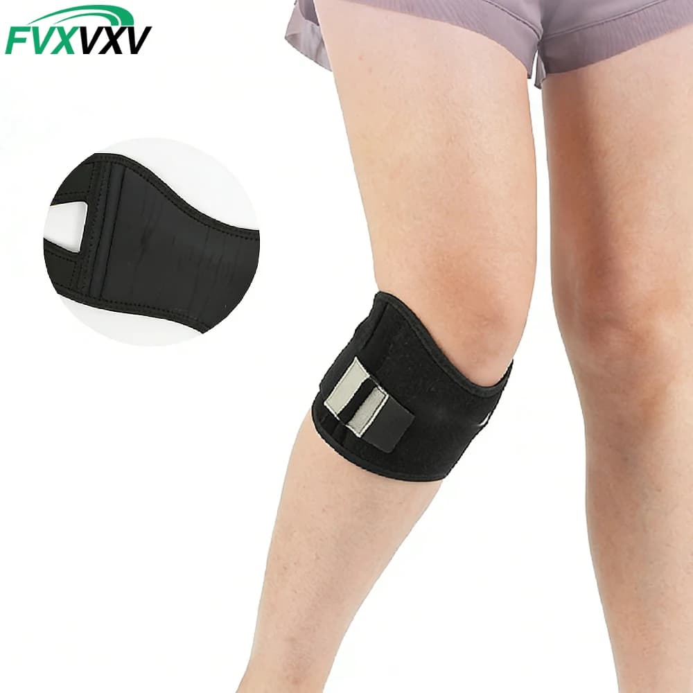 1 Fascia per Rotula, Supporto Regolabile per Tendine Rotulari per Uomini e Donne, Cinghie in Silicone per Ginocchio Adatte per