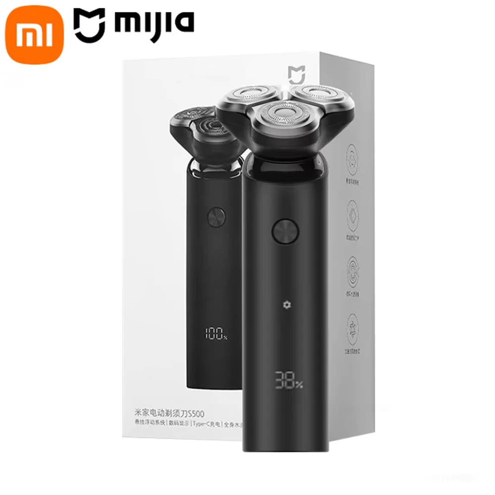 Original MIJIA Electric Shaver S500 Triple Blade Wet/Dry Beard Trimmer with Floating Head Precision Shave Electric Razor Machine