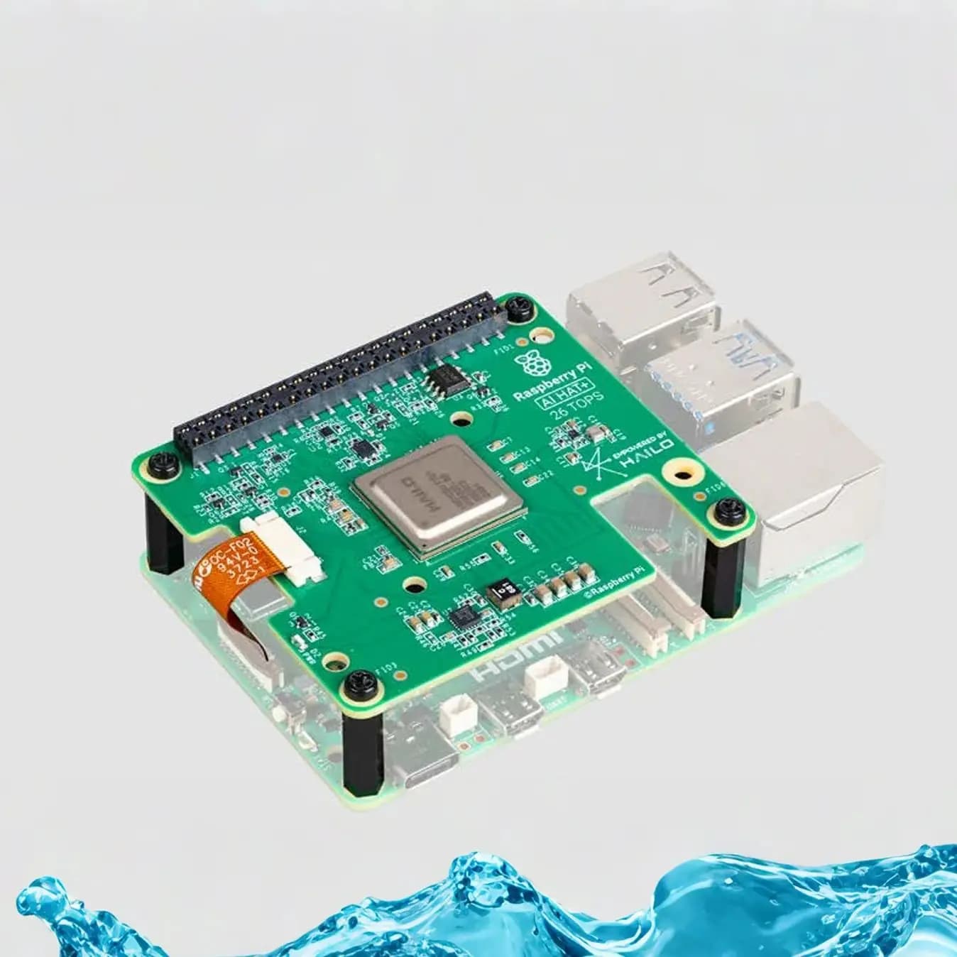 Scheda di espansione AI Raspberry Pi Al HAT+ con acceleratore AI Hailo-8L integrato da 13 TOPS