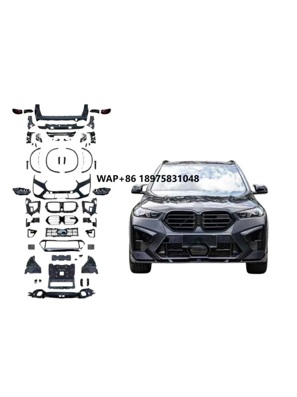 Car Body Kit For X5 G05 2019-2023 Facelift Upgrade To New 2024 X5 M Sport Complete Bumper Rear Diffuser Exhaust Pipes