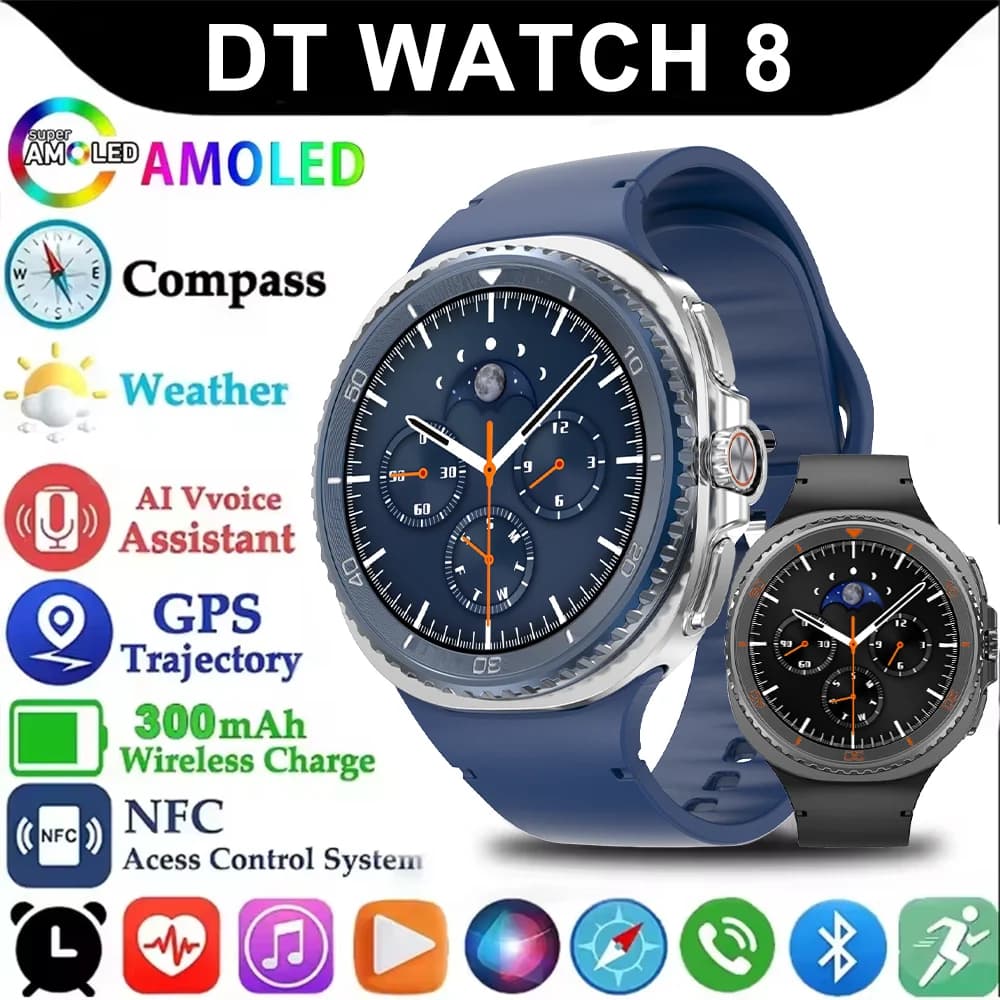 New Smartwatch 8 Ultra 2026, Classic Smart Watch with NFC, Health Monitoring, Bluetooth Calls, Waterproof 3ATM, HD Display for iOS and Android