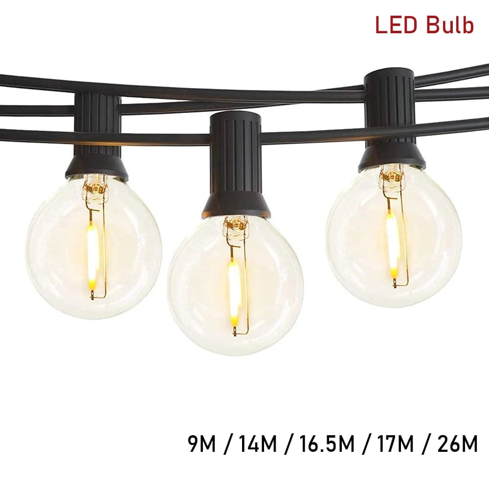 Festone LED Globe String Light Fairy LED G40 Outdoor per la festa di natale giardino decorativo ghirlanda lampada Street Patio Backyard