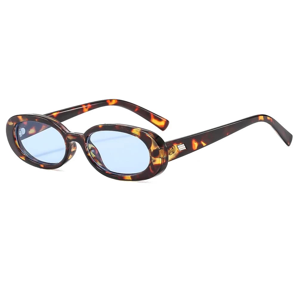 Occhiali da sole ovali con montatura piccola 2025, nuovi occhiali da sole street style per influencer, protezione UV, occhiali da sole trendy per influencer