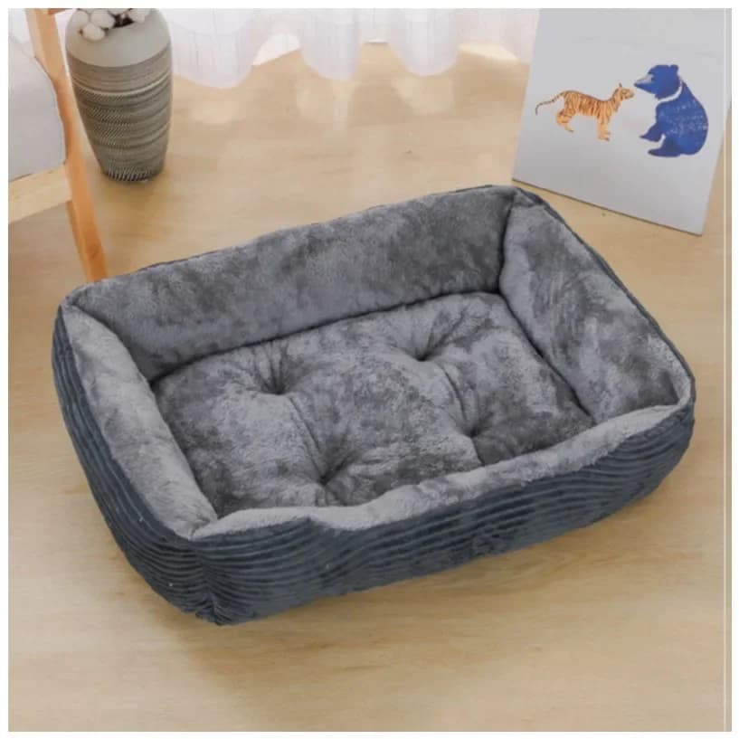 Letto per cane gatto Pet quadrato peluche canile medio piccolo cane divano letto cuscino Pet calmante cane letto casa forniture per animali accessori