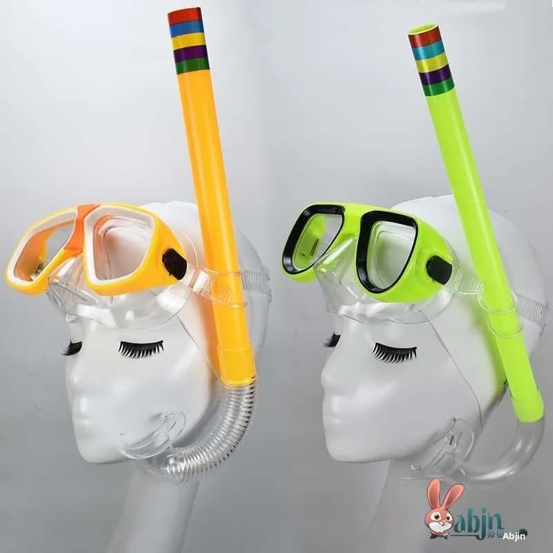 High-definition snorkeling mask for adults and children, wet tube breathing system, swimming glasses with large and comfortable frame, diving equipment