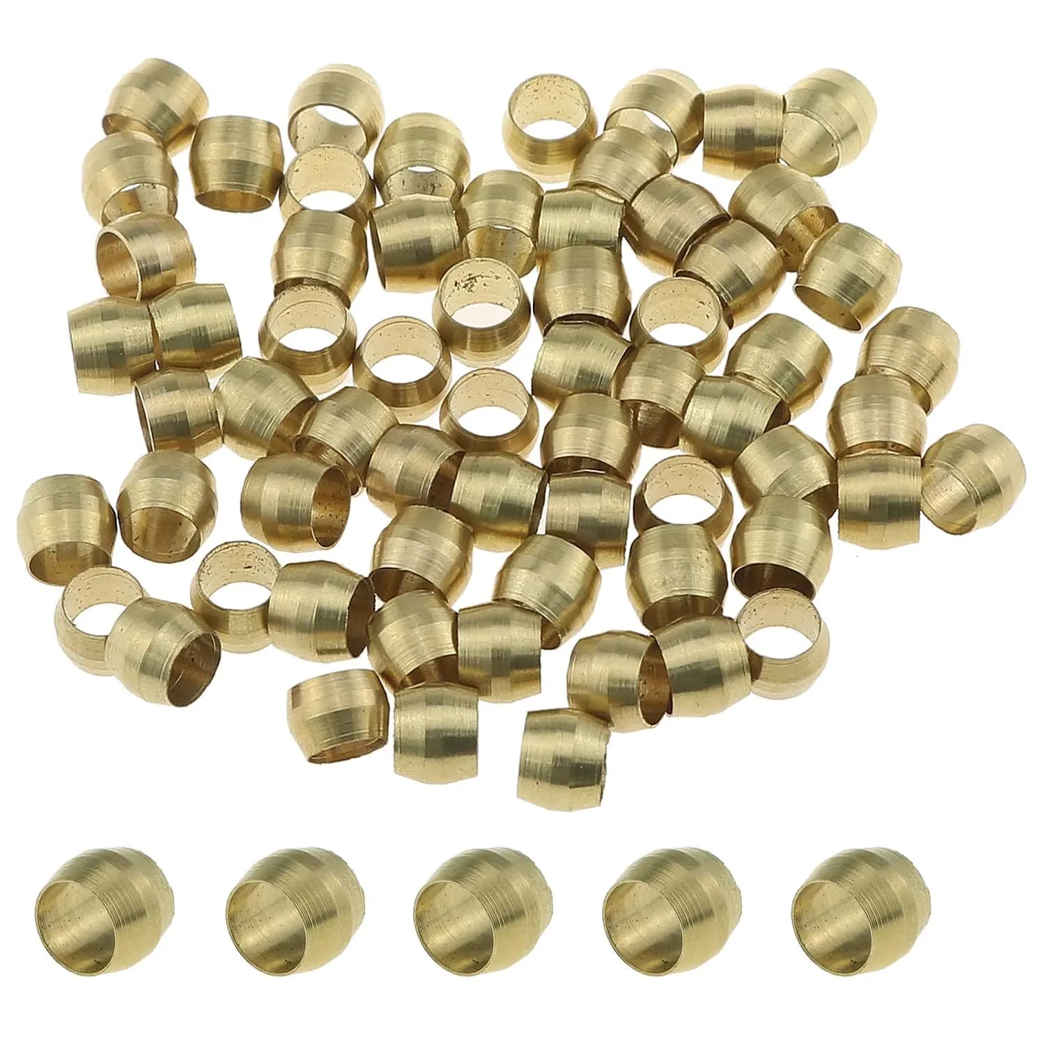 100PCS Ottone Ghiera Manicotto Puntali Compressione Raccordo PB-4/6/8 Tubo Compressione Ghiere Per Idraulico e Pneumatico