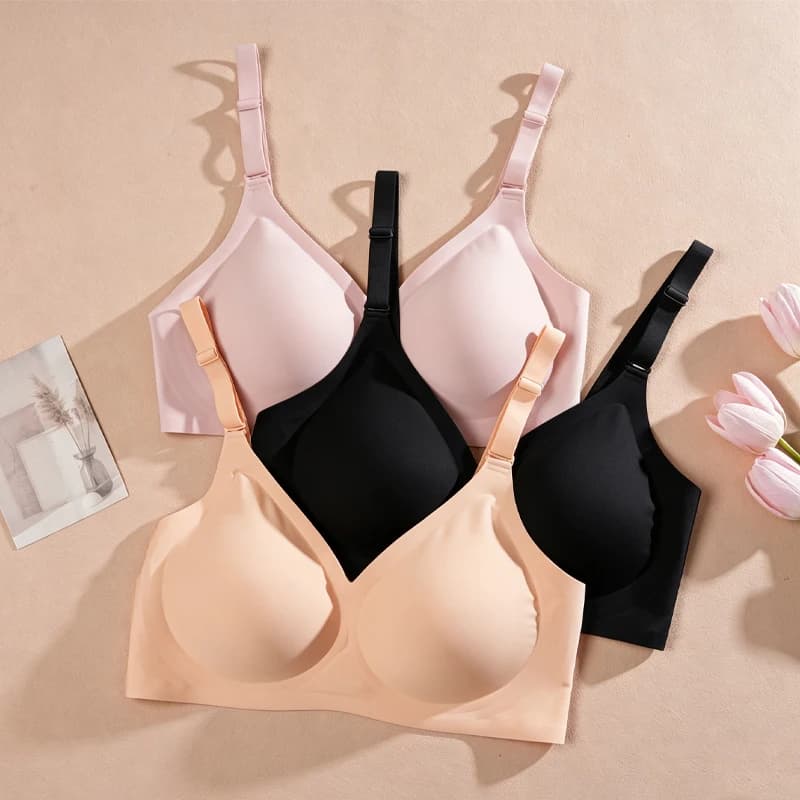 Reggiseno senza cuciture con scollo a V, senza ferretto, imbottito, sexy, con spalline rimovibili, senza schienale, bralette, lingerie, push-up, senza ferretto in acciaio, taglie S-3XL