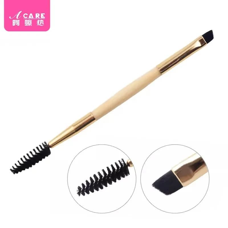 Pennello per sopracciglia C1- Pennello per trucco Pennello per occhi portatile Principiante Strumento per arricciare le sopracciglia Pennello per trucco a doppia testa per principianti