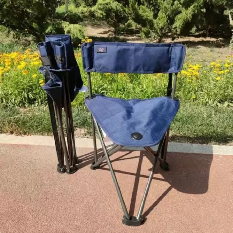 Sedia da campeggio pieghevole extra large con schienale e tracolla per il trasporto Sgabello treppiede portatile per escursioni di pesca all'aperto