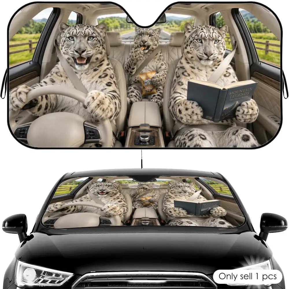 Parasole per Auto Ferret Driving Travel in Foglio di Alluminio Riutilizzabile, Protezione UV e Copertura Isolante dal Calore per Parabrezza
