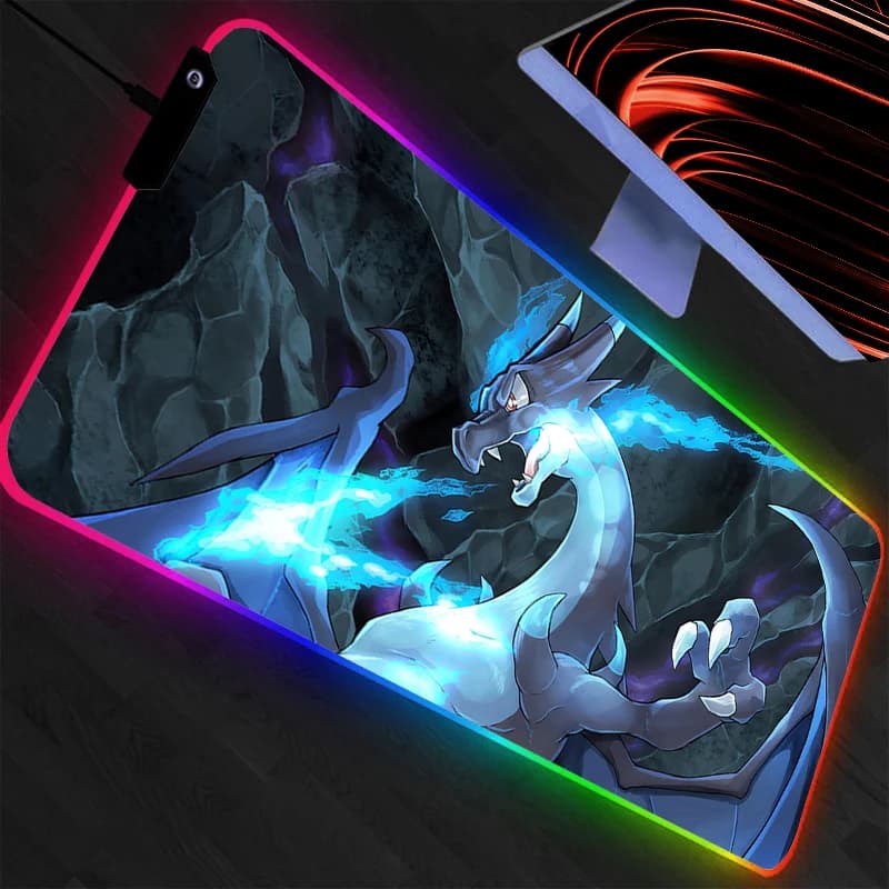 Tappetino per mouse Pokemon Pikachu RGB Accessori per giocatori Tastiera Varmilo Tappetino per scrivania per computer PC Tappetino per mouse retroilluminato a LED