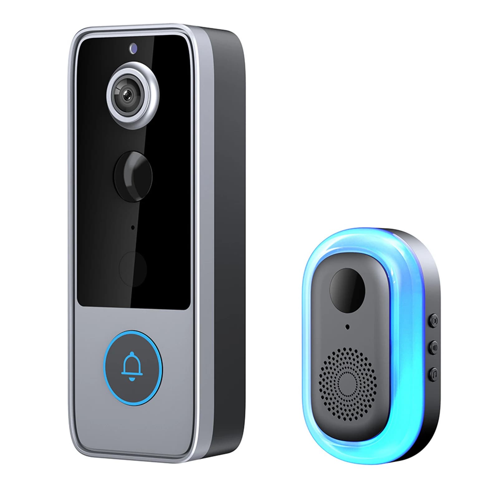 Videocitofono ABS con Batteria Ricaricabile Integrata da 4000 mAh e Monitoraggio Remoto Tramite App Tuya