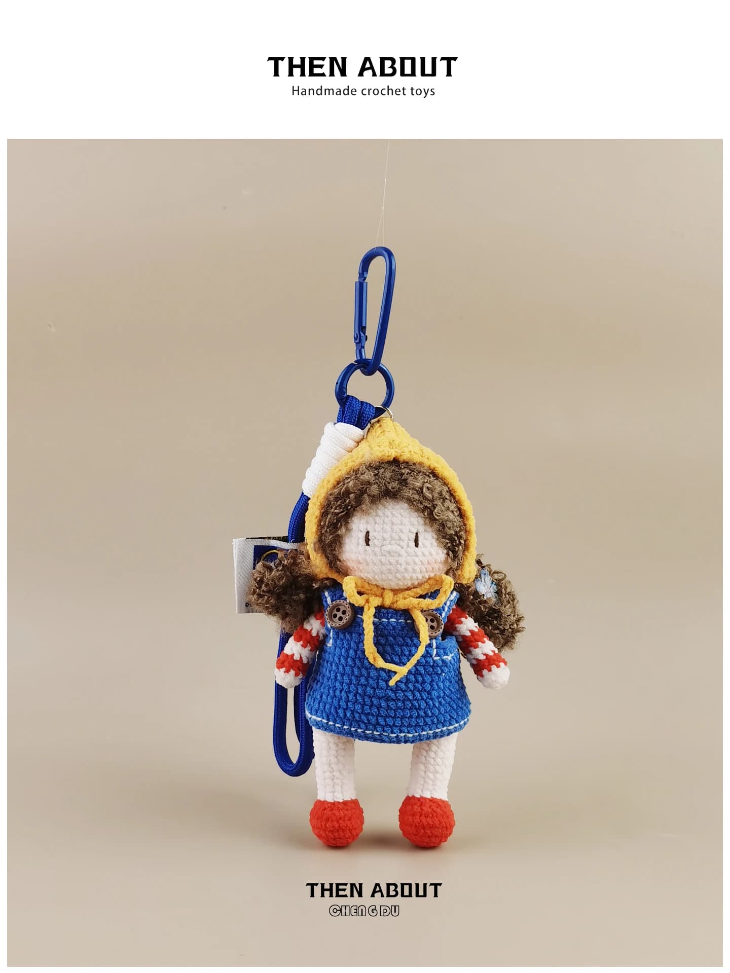 Cute Curly Hair Couple Girl Bag Charm Backpack Accessory Bookbag Pendant Gift Fashionable Trendy Personalized