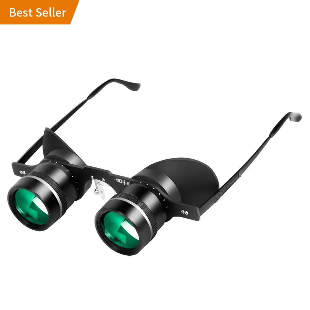 BIJIA Lente d'ingrandimento da pesca 3X Lente d'ingrandimento binoculare Pellicola verde Telescopio HD Calcio Opera Orologio TV Uccello Lente ottica Lente di ingrandimento Occhiali