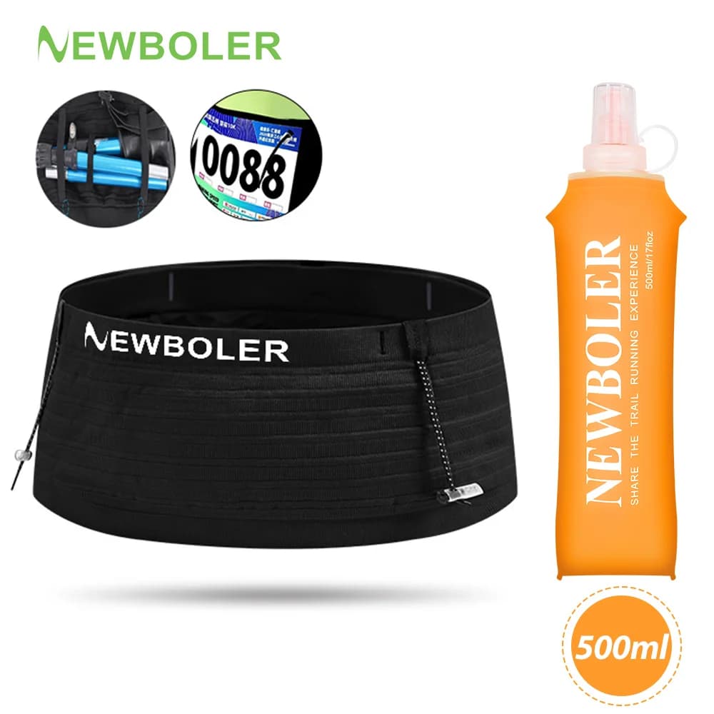NEWBOLER Running Waist Waist Man Woman Trail Running Belt Invisible hydration Waist Phone Door Gym Fitness Marathon