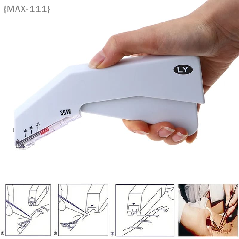 【F2-MAX111】Cucitrice per Pelle Sterile con 35 Punti Preincartati, per Uso Veterinario e Medico di Pronto Soccorso
