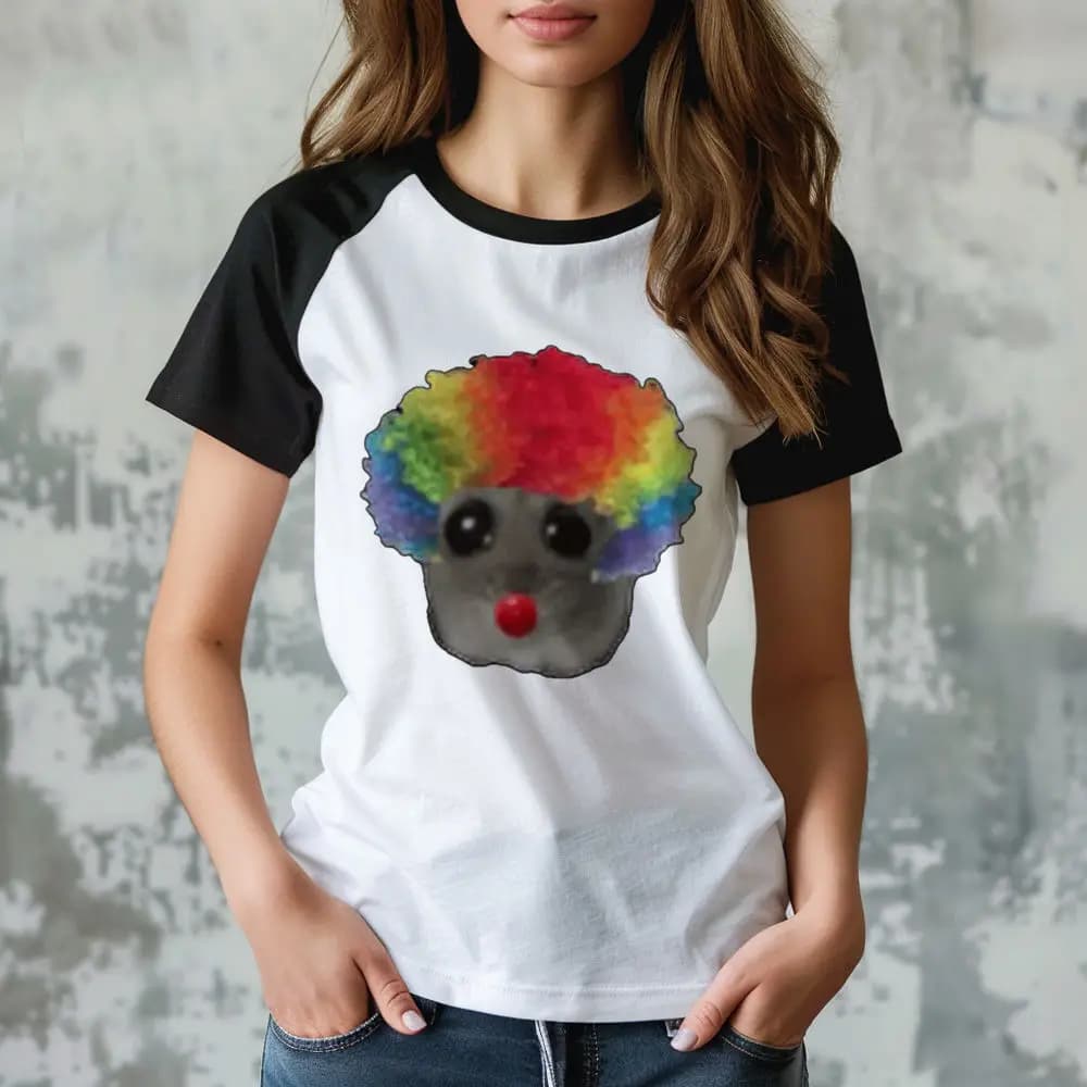 Sad Hamster shirt female Grunge hip hop aesthetic Y2k Gothic Pop Culture shirt Colorful Y2k kawaii graphic Graphic