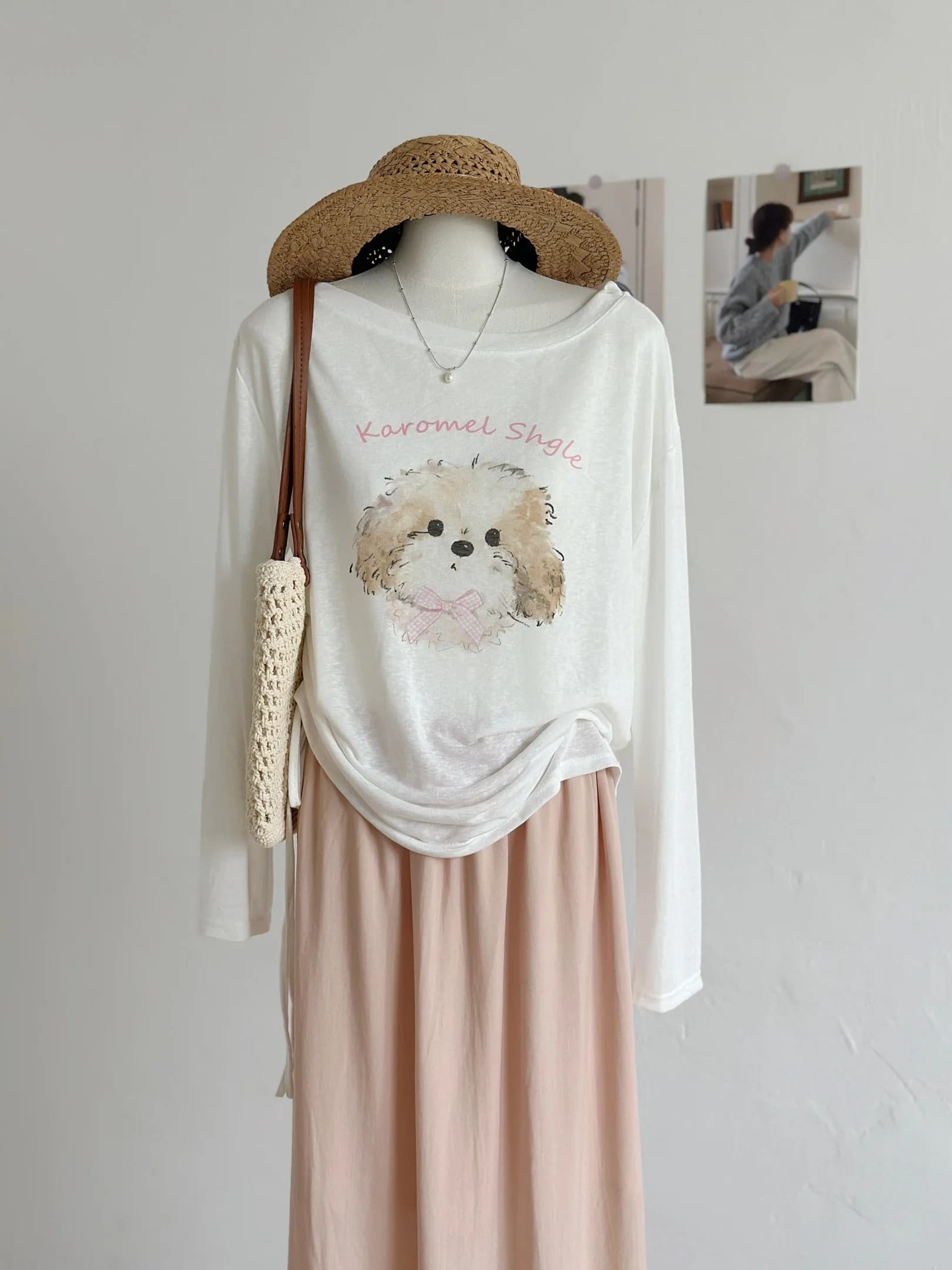 Summer 2026 Cute Large Dog Collar Loose Fit Long Sleeve Drawstring UV Protection T-Shirt Thin Transparent Casual Style Women'...