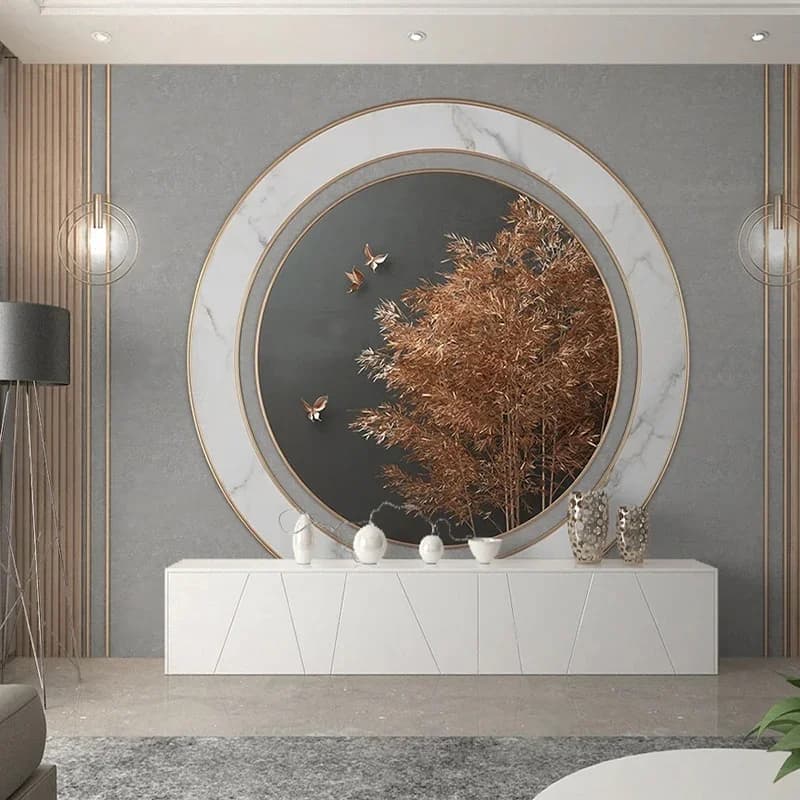 Custom Wallpaper Modern 3D Simple Light Luxury Bamboo Wood Grille Wall Painting Living Room TV Sofa Backdrop Home Decor Mural