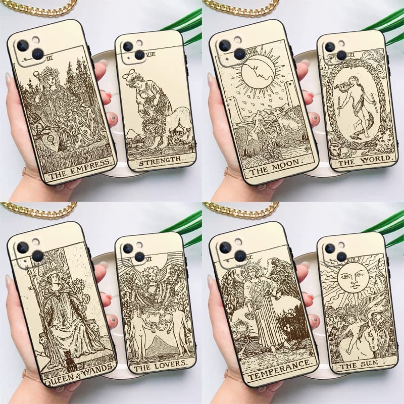 Tarot Card Astrology Sun Moon Case For Xiaomi Redmi Note 14 12 11 10 13 15 Pro Plus Redmi 15 13 13C 10C 12C 14C 15C Cover