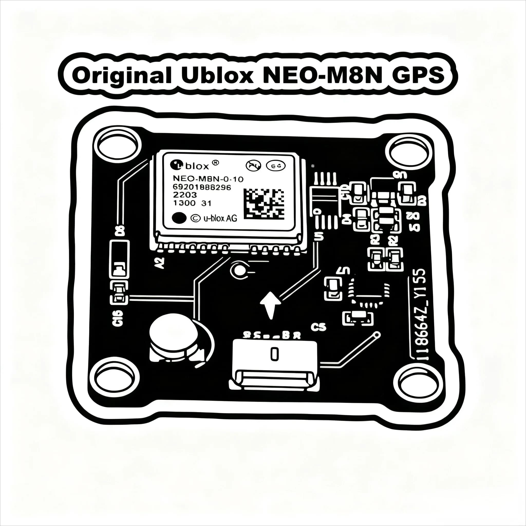 BCUBEM8N GPS Module With QMC5883 Compass For F4V3S PLUS Flight Control QAV250 220 RC Drone FPV Racing Quadcopter Betaflight INAV