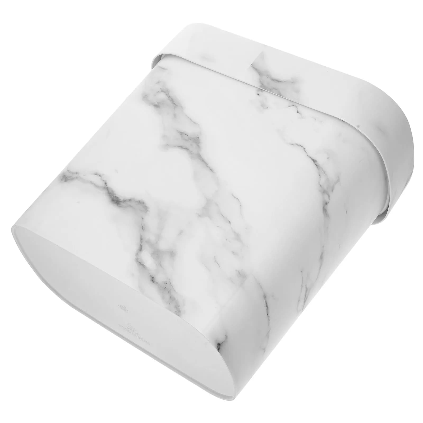 Marble Gap Trash Bin Small Decorative Trash Can for Bathroom Bedroom Office Space Saving Waste Basket Garbage Can Bedroom