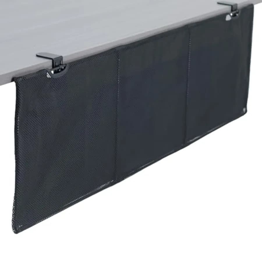 Kit Organizzatore e Copricavi da Scrivania da 48 Pollici con Sistema a Pannello, Nero DESK-SKIRT-48P