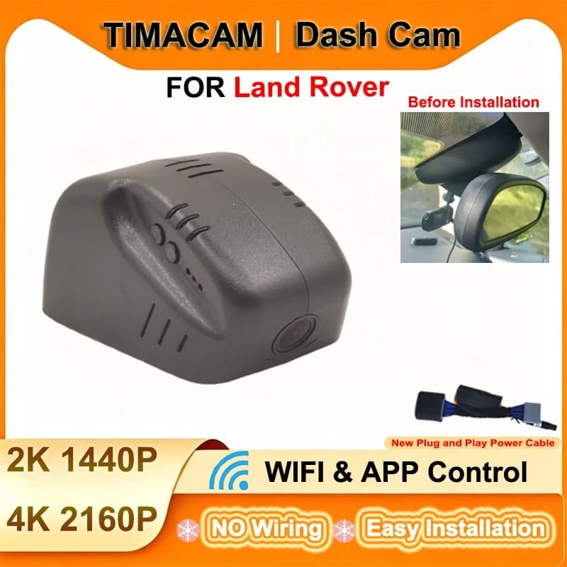 TIMACAM for Land rover l460 2022 2023 2024 2025 Dash Cam Front Rear Camera DVR 2K 4K 2160P Wifi Plug and Play Video Recorder