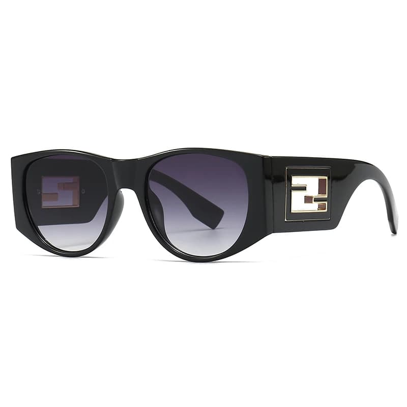 Commercio estero Moderno Retro Trendyy Cat-Eye Modello scozzese Occhiali da sole Fotografia di strada europea e americana Ins transfrontaliero