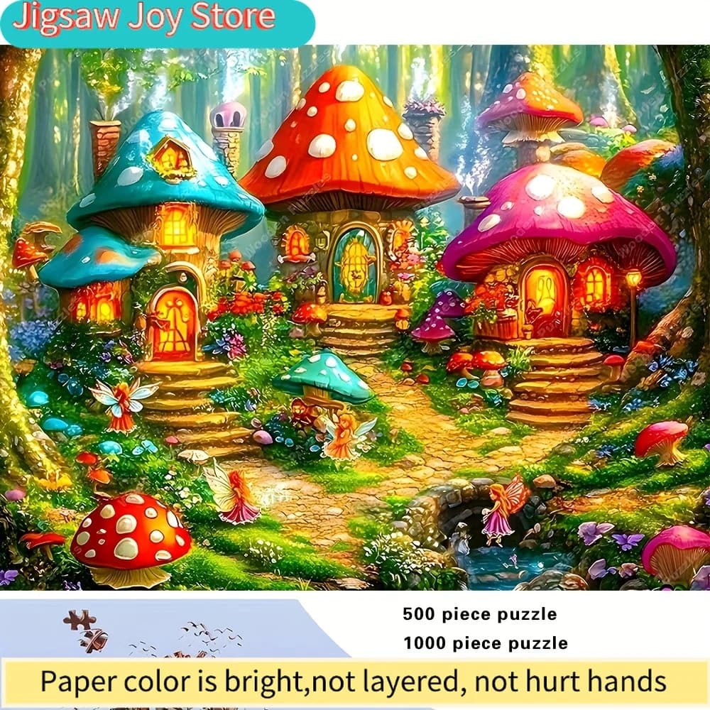 Puzzle per adulti da 500/1000 pezzi, di alta qualità, divertente gioco per tutta la famiglia per alleviare lo stress, perfetto per compleanni, Natale, Halloween e altro ancora.